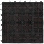 Baldosas de porche WPC 30x30 cm 2 m² marrón oscuro 22 unidades