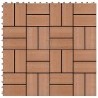 Baldosas de porche WPC 30x30 cm 2 m² marrón 22 unidades