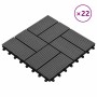 Baldosas de porche de WPC 30x30 cm 2 m² gris 22 unidades