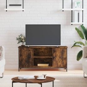 Smoked oak plywood TV cabinet 100x40x50 cm by vidaXL, TV Furniture - Ref: Foro24-832765, Price: 68,11 €, Discount: %
