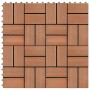 Baldosas de porche de WPC 30x30 cm 2 m² color teca 22 unidades
