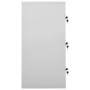 Armario taquilla de acero gris claro y verde 90x45x92,5 cm