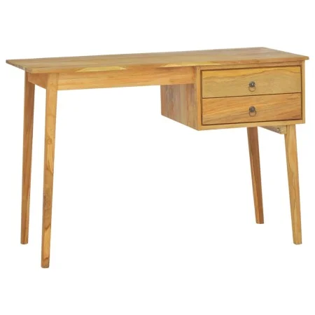 Schreibtisch mit 2 Schubladen aus massivem Teakholz 110x52x75 cm von vidaXL, Schreibtische - Ref: Foro24-340738, Preis: 238,0...