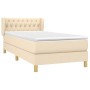 Boxspringbett mit cremefarbener Stoffmatratze 90x190 cm von vidaXL, Betten und Lattenroste - Ref: Foro24-3127010, Preis: 346,...