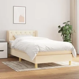Boxspringbett mit cremefarbener Stoffmatratze 80x200 cm von vidaXL, Betten und Lattenroste - Ref: Foro24-3127002, Preis: 300,...