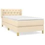 Box spring bed with cream fabric mattress 80x200 cm by vidaXL, Beds and slatted bases - Ref: Foro24-3127002, Price: 300,49 €,...