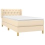 Boxspringbett mit cremefarbener Stoffmatratze 80x200 cm von vidaXL, Betten und Lattenroste - Ref: Foro24-3127002, Preis: 305,...