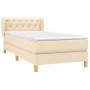 Boxspringbett mit cremefarbener Stoffmatratze 80x200 cm von vidaXL, Betten und Lattenroste - Ref: Foro24-3127002, Preis: 300,...