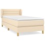 Box spring bed with cream fabric mattress 80x200 cm by vidaXL, Beds and slatted bases - Ref: Foro24-3126842, Price: 297,76 €,...