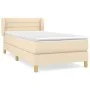 Box spring bed with cream fabric mattress 80x200 cm by vidaXL, Beds and slatted bases - Ref: Foro24-3126842, Price: 293,29 €,...