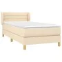 Box spring bed with cream fabric mattress 80x200 cm by vidaXL, Beds and slatted bases - Ref: Foro24-3126842, Price: 293,29 €,...