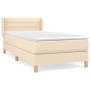 Boxspringbett mit cremefarbener Stoffmatratze 90x190 cm von vidaXL, Betten und Lattenroste - Ref: Foro24-3130318, Preis: 334,...