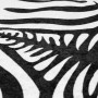 Alfombra lavable antideslizante cebra blanco y negro 120x170 cm
