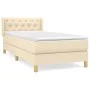 Boxspringbett mit cremefarbener Stoffmatratze 80x200 cm von vidaXL, Betten und Lattenroste - Ref: Foro24-3130470, Preis: 290,...