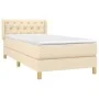 Boxspringbett mit cremefarbener Stoffmatratze 80x200 cm von vidaXL, Betten und Lattenroste - Ref: Foro24-3130470, Preis: 290,...