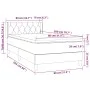 Boxspringbett mit cremefarbener Stoffmatratze 80x200 cm von vidaXL, Betten und Lattenroste - Ref: Foro24-3130470, Preis: 290,...