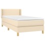 Boxspringbett mit cremefarbener Stoffmatratze 90x190 cm von vidaXL, Betten und Lattenroste - Ref: Foro24-3130158, Preis: 313,...