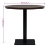 Dark ash round MDF and steel bistro bar table 80x75 cm by vidaXL, Kitchen and dining tables - Ref: Foro24-245610, Price: 148,...