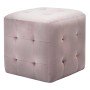 Puf 2 unidades terciopelo rosa 30x30x30 cm en Otomanas | Comprar online en Foro24
