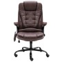 Dark Brown Faux Suede Leather Massage Office Chair by vidaXL, Office chairs - Ref: Foro24-20580, Price: 250,32 €, Discount: %