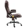 Dunkelbrauner Massage-Bürostuhl aus Wildlederimitat von vidaXL, Bürostühle - Ref: Foro24-20580, Preis: 245,50 €, Rabatt: %