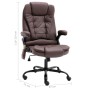 Dunkelbrauner Massage-Bürostuhl aus Wildlederimitat von vidaXL, Bürostühle - Ref: Foro24-20580, Preis: 250,32 €, Rabatt: %