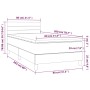 Box spring bed with mattress and LED cream fabric 80x200 cm by vidaXL, Beds and slatted bases - Ref: Foro24-3133754, Price: 2...
