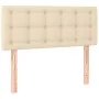 Cama box spring con colchón y LED tela crema 90x190 cm de vidaXL, Camas y somieres - Ref: Foro24-3134002, Precio: 309,05 €, D...