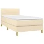 Boxspringbett mit cremefarbener Stoffmatratze 90x190 cm von vidaXL, Betten und Lattenroste - Ref: Foro24-3140662, Preis: 322,...