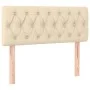 Box spring bed with cream fabric mattress 90x190 cm by vidaXL, Beds and slatted bases - Ref: Foro24-3140822, Price: 303,43 €,...
