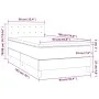 Cama box spring con colchón tela color crema 90x190 cm de vidaXL, Camas y somieres - Ref: Foro24-3140902, Precio: 302,89 €, D...