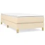 Box spring bed with cream fabric mattress 80x200 cm by vidaXL, Beds and slatted bases - Ref: Foro24-3144132, Price: 262,50 €,...