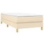 Box spring bed with cream fabric mattress 80x200 cm by vidaXL, Beds and slatted bases - Ref: Foro24-3144132, Price: 262,50 €,...
