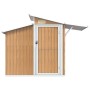 Cobertizo de jardín acero galvanizado marrón 270x130x208,5 cm