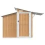 Cobertizo de jardín acero galvanizado marrón 270x130x208,5 cm de vidaXL, Cobertizos - Ref: Foro24-316245, Precio: 289,04 €, D...