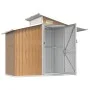 Cobertizo de jardín acero galvanizado marrón 270x130x208,5 cm de vidaXL, Cobertizos - Ref: Foro24-316245, Precio: 289,04 €, D...