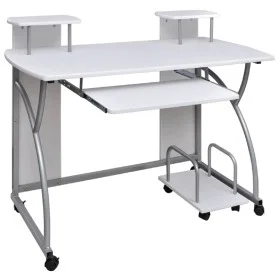 Weißer Computertisch aus Sperrholz, 110 x 52 x 88,5 cm von vidaXL, Schreibtische - Ref: Foro24-20584, Preis: 104,68 €, Rabatt: %