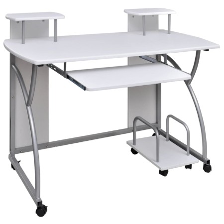 Escritorio ordenador madera contrachapada blanco 110x52x88,5 cm de vidaXL, Escritorios - Ref: Foro24-20584, Precio: 111,15 €,...