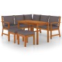 6-piece garden dining set with solid acacia wood cushions by vidaXL, Garden sets - Ref: Foro24-3154965, Price: 624,57 €, Disc...