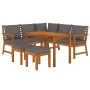 6-piece garden dining set with solid acacia wood cushions by vidaXL, Garden sets - Ref: Foro24-3154965, Price: 611,07 €, Disc...