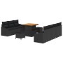 Conjunto de sofá de jardín 10 pcs Negro 80 x 80 x 71 cm