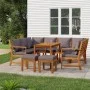 Juego comedor jardín con cojines 9 piezas madera maciza acacia de vidaXL, Conjuntos de jardín - Ref: Foro24-3154977, Precio: ...