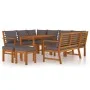 Garden dining set with cushions, 9 pieces, solid acacia wood. by vidaXL, Garden sets - Ref: Foro24-3154977, Price: 924,44 €, ...
