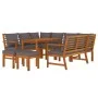 Garden dining set with cushions, 9 pieces, solid acacia wood. by vidaXL, Garden sets - Ref: Foro24-3154977, Price: 924,44 €, ...
