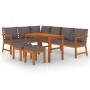 Garden dining set and cushions 7 pieces solid acacia wood by vidaXL, Garden sets - Ref: Foro24-3154969, Price: 762,00 €, Disc...