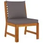 Garden dining set and cushions 7 pieces solid acacia wood by vidaXL, Garden sets - Ref: Foro24-3154969, Price: 748,94 €, Disc...