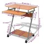 Compact Computer Desk with Brown Keyboard Tray by vidaXL, Desks - Ref: Foro24-20052, Price: 68,45 €, Discount: %
