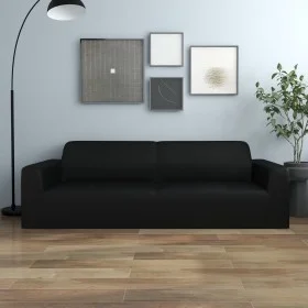 Elastic cover for 3-seater black polyester jersey armchair by vidaXL, Covers - Ref: Foro24-332934, Price: 27,87 €, Discount: %