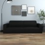 Funda elástica para sillón de 3 plazas poliéster jersey negra