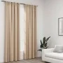 Verdunkelungshaken für Vorhänge, Leinenoptik, 2 Stück, beige, 140 x 225 cm von vidaXL, Vorhänge und Gardinen - Ref: Foro24-32...